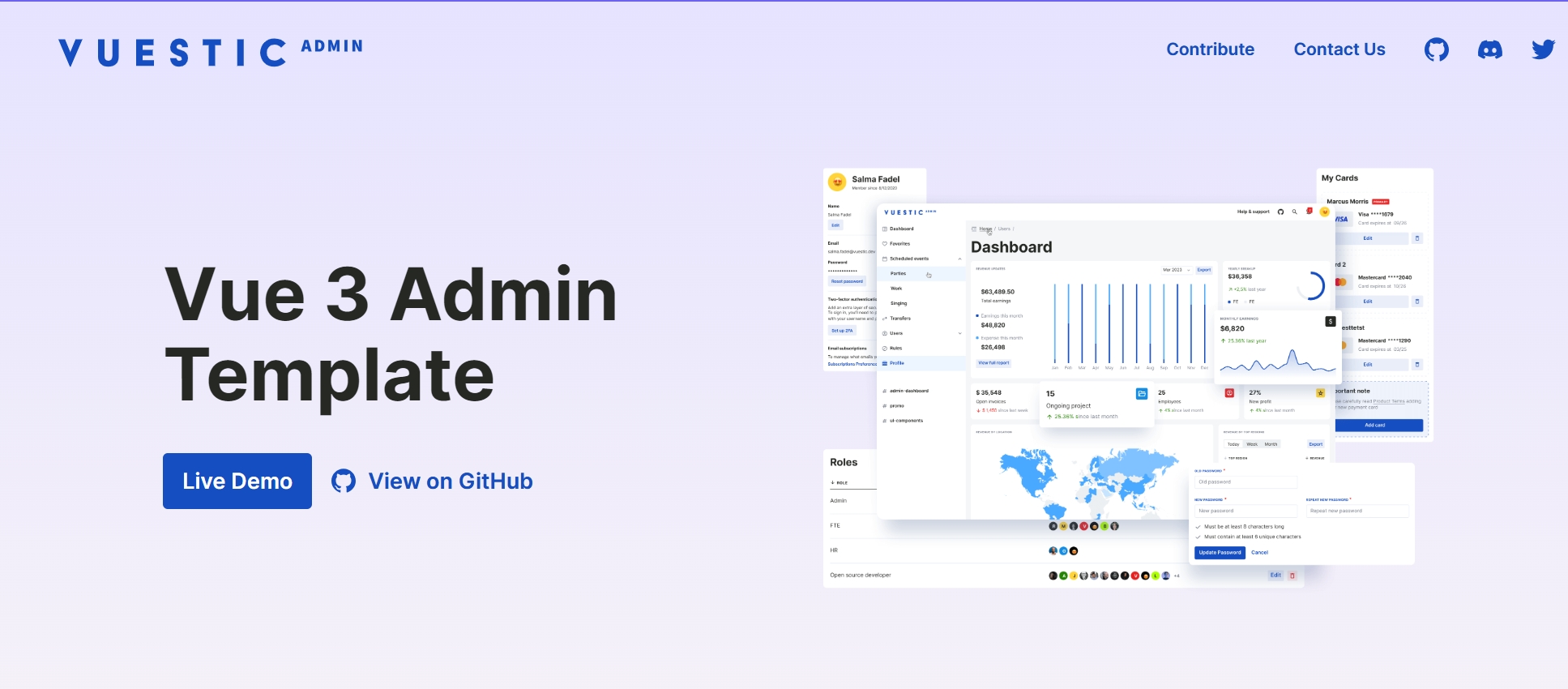 Vuestic Admin Screenshot 0